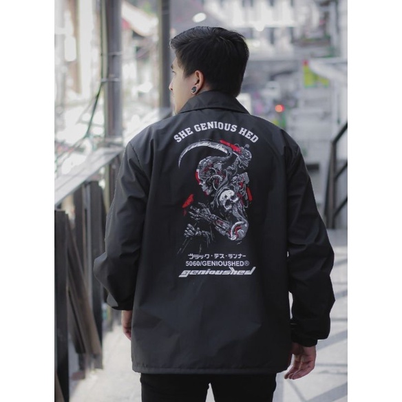 JAKET PRIA - JAKET COACH SKULLY ALIEN ART - JAKET WINDBREAKER - JAKET PARASUT PRIA - JAKET ORIGINAL