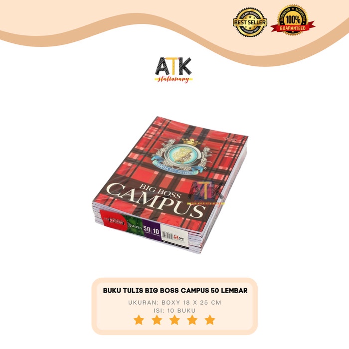 

Menakjubkan Buku Tulis Boxy Campus Big Boss 50 Lembar Atk Promo
