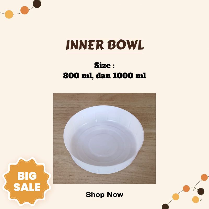 Sekat paper bowl ( per 50 pcs ) sekat dalam Inner Bowl 800 ml 1000 ml