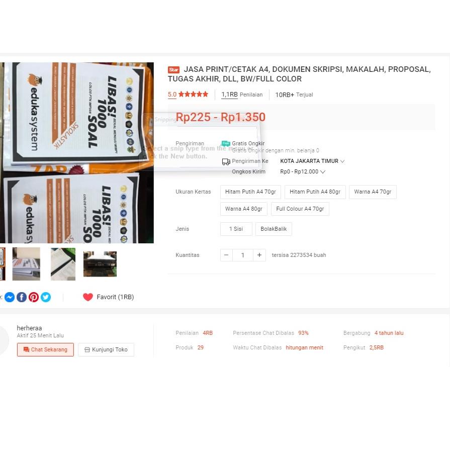 

Model Baru PT8QR PRINT/CETAK A4, DOKUMEN SKRIPSI, MAKALAH, PROPOSAL, TUGAS AKHIR, DLL, BW/FULL COLOR 063 Terkini