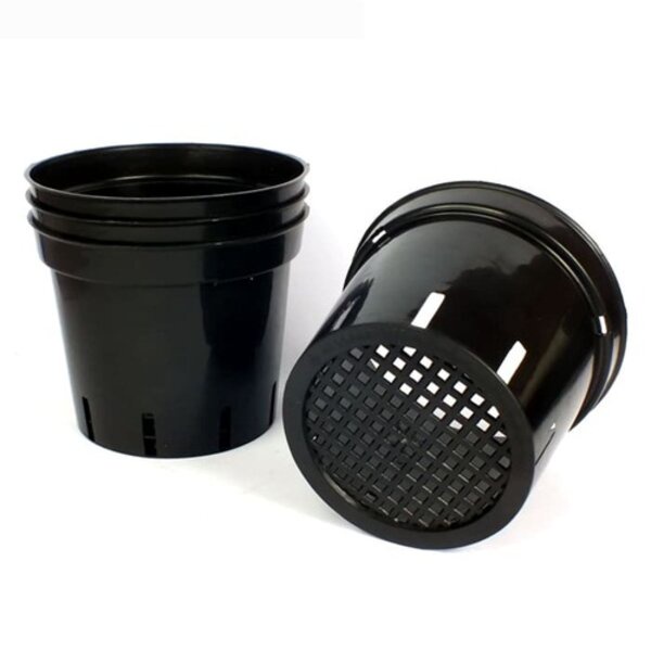 Pot Anggrek Bulat Hitam Plastik 15cm Vas Gantung Vanda Orchid Cattleya