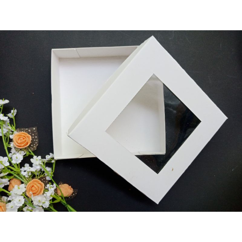 

50pcs BOX PUTIH TEBAL 15x15×3 cm || BOX KEMASAN || BOX SOUVENIR