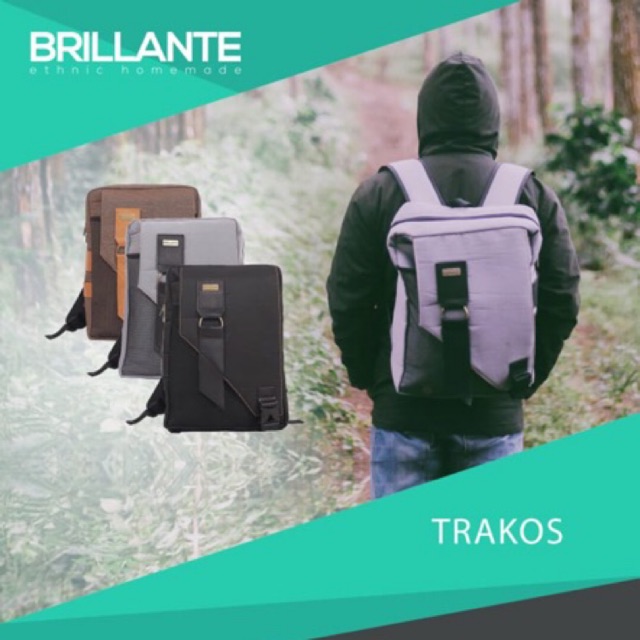 Tas Punggung Besar Cowok / Tas Ransel Pria Brillante Trakos / Backpack Cowok Termurah Kuat