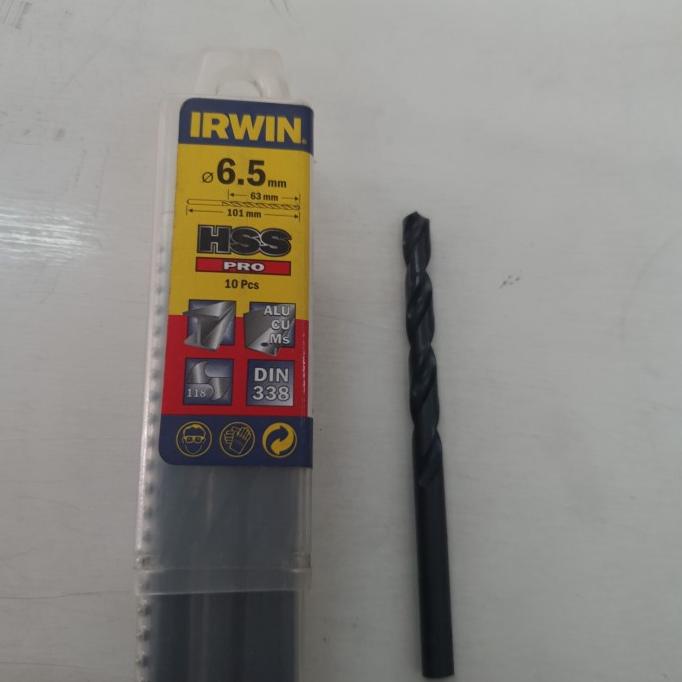 %$%$%$%$] mata bor irwin hss pro 6.5mm / mata bor besi 6,5mm irwin hss pro