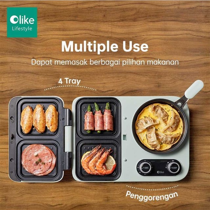 Jual Olike Lifestyle Breakfast Sandwich Maker Multifungsi Original Shopee Indonesia