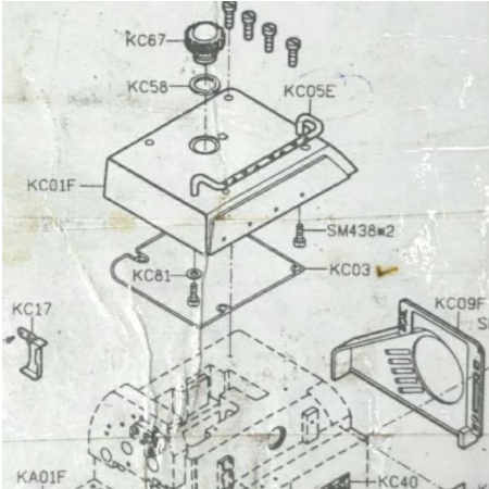 KC03 Seal Tutup Atas Mesin Obras Siruba 700F / Industrial Overlock Sewing Machine 747