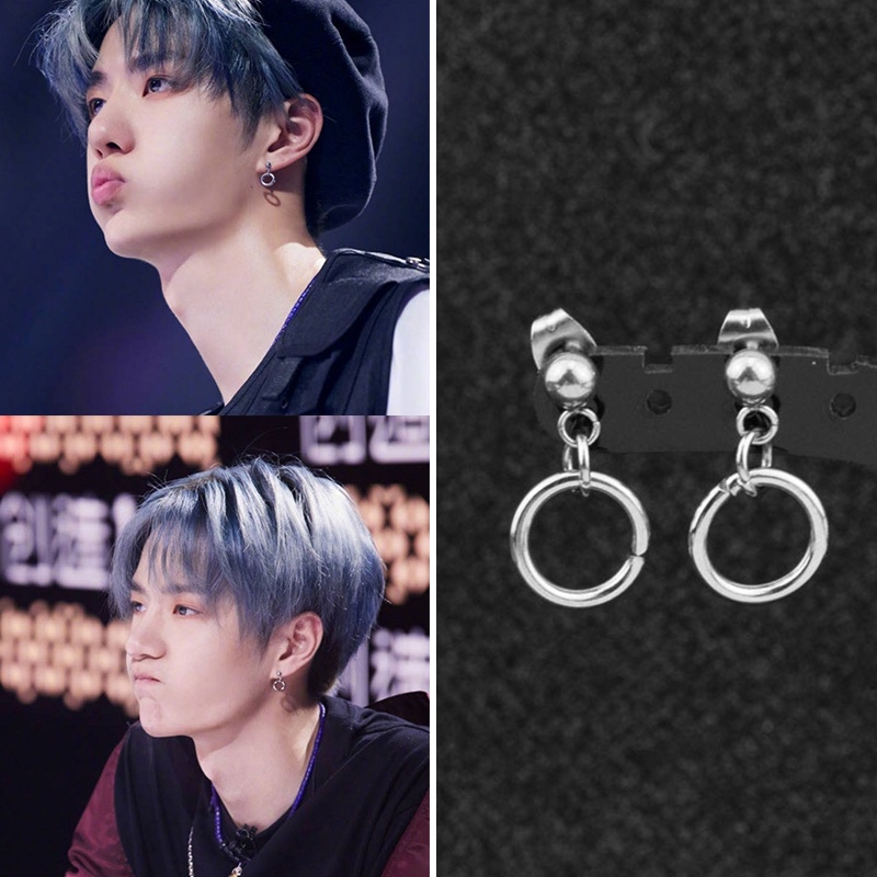 2021 Anting Gantung Panjang Tindiktusuk Fashion Korea Hip Hop Punk Aksen Rantai Untuk Priawanita