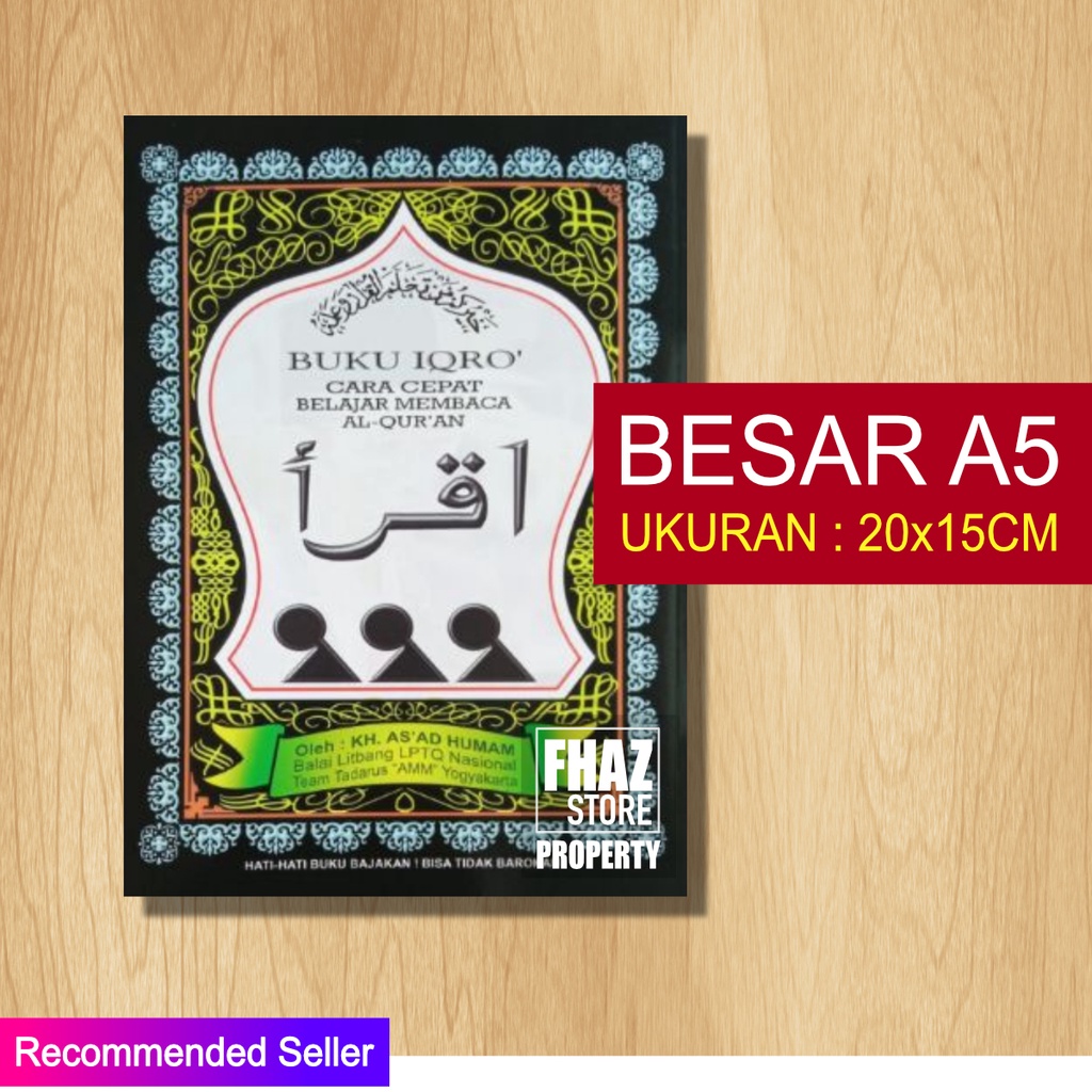 Jual Iqro BESAR A5 Lengkap 6Jilid Buku Iqra Anak Ikro 1 Sampai 6 Jilid ...