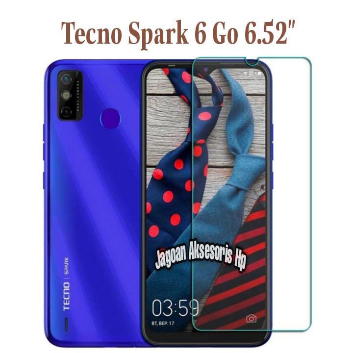 KOREAN Tempered Glass Tecno Spark 6 Go 6.52 inchi Anti Gores Kaca Screen Guard 9H 2.5D 0.3mm