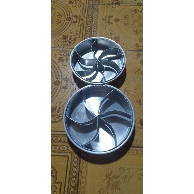 Loyang bulat sekat spiral // loyang spiral sekat // loyang bulat sekat