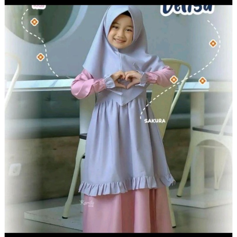 kamila kids / gamis anak / baju anak 3-8 tahun