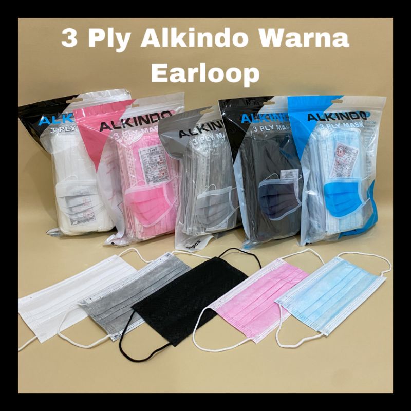 Masker 3ply earloop isi 50pcs