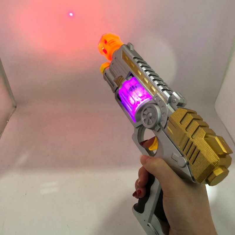 pistol laser dan bunyi/pistol mainan nyala/ mainan anak