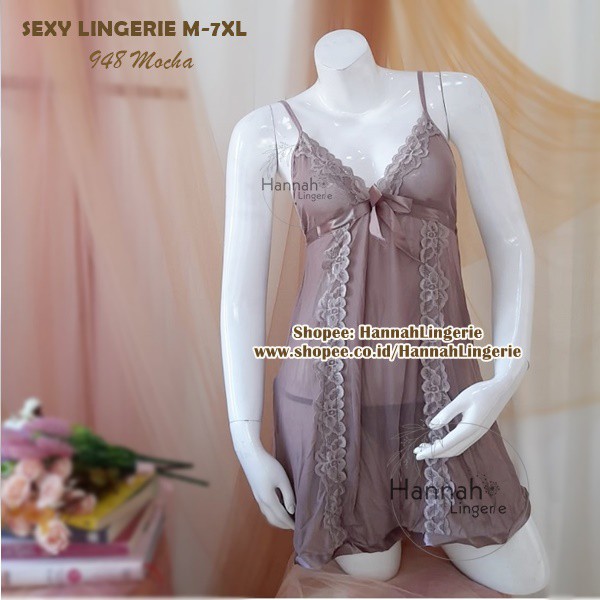 M-7XL Lingerie JUMBO BigSize Transparan Baju Tidur Seksi Lingering Kado Pernikahan Unik Cewek Gemuk Isi Seserahan948