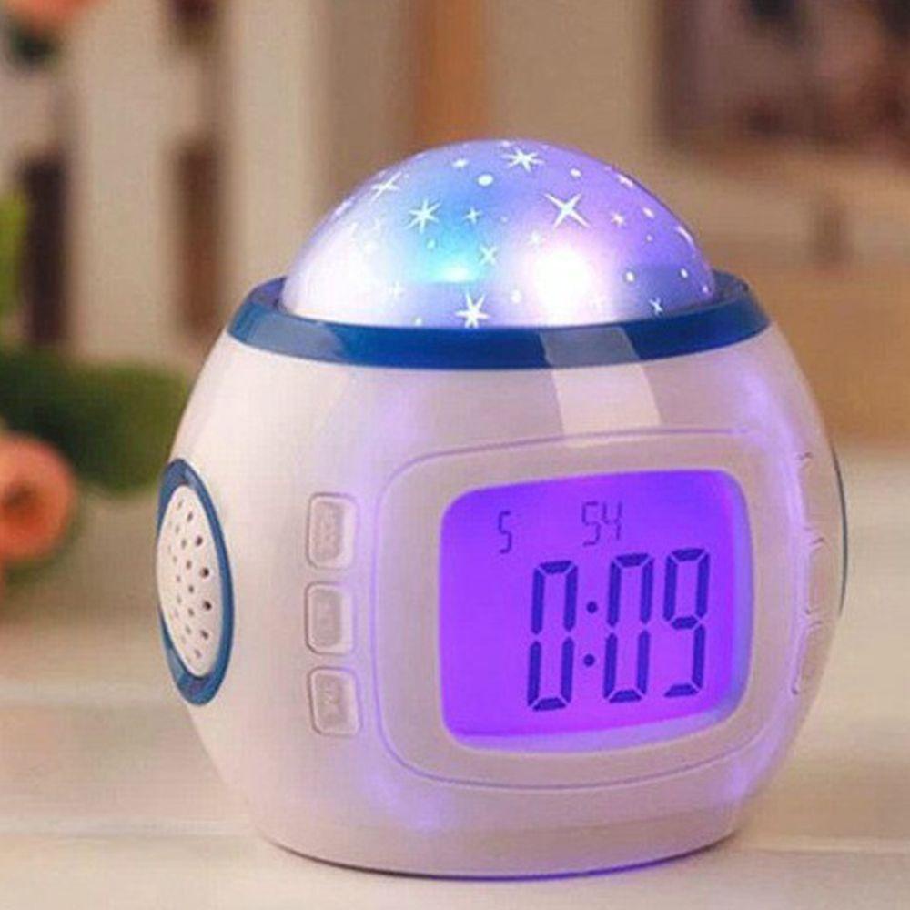 Top Star Projector LED Anak Hadiah Proyektor Snooze Calendar Glowing Night Light