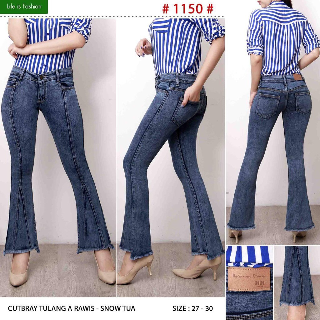 Celana Jeans Wanita Cutbray Tulang Rawis 27 28 29 30 Bisa Bayar Ditempat(COD)