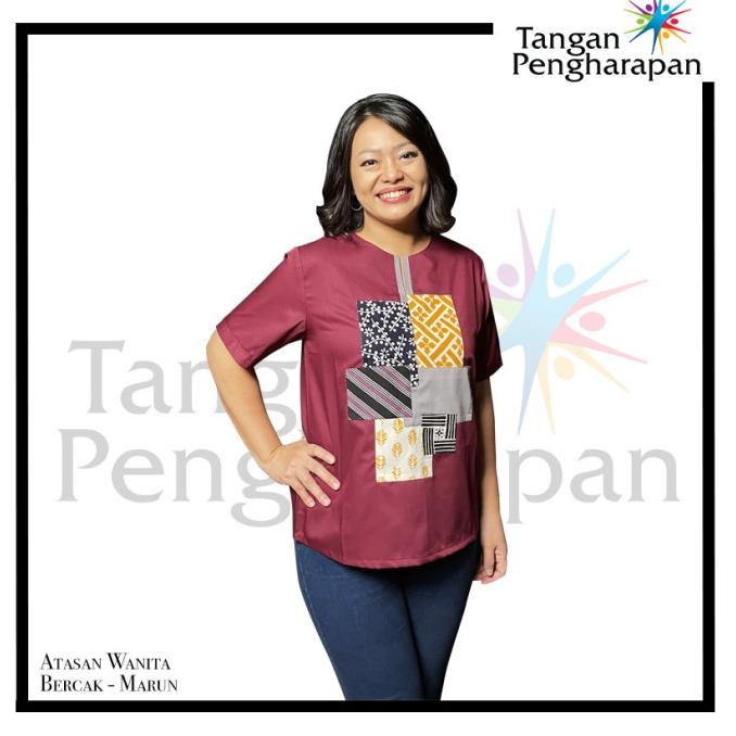 Batik Atasan Wanita Bercak Tangan Pengharapan
