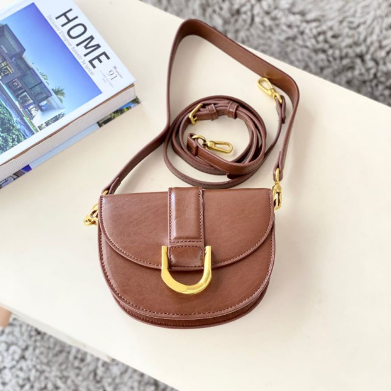 C1199 CK Medium Gabine Saddle Shoulder Bag