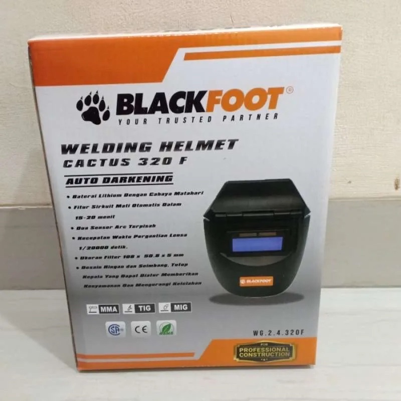 Topeng Kedok Las Otomatis / Welding Helmet Cactus 320 F Auto Darkening BLACKFOOT