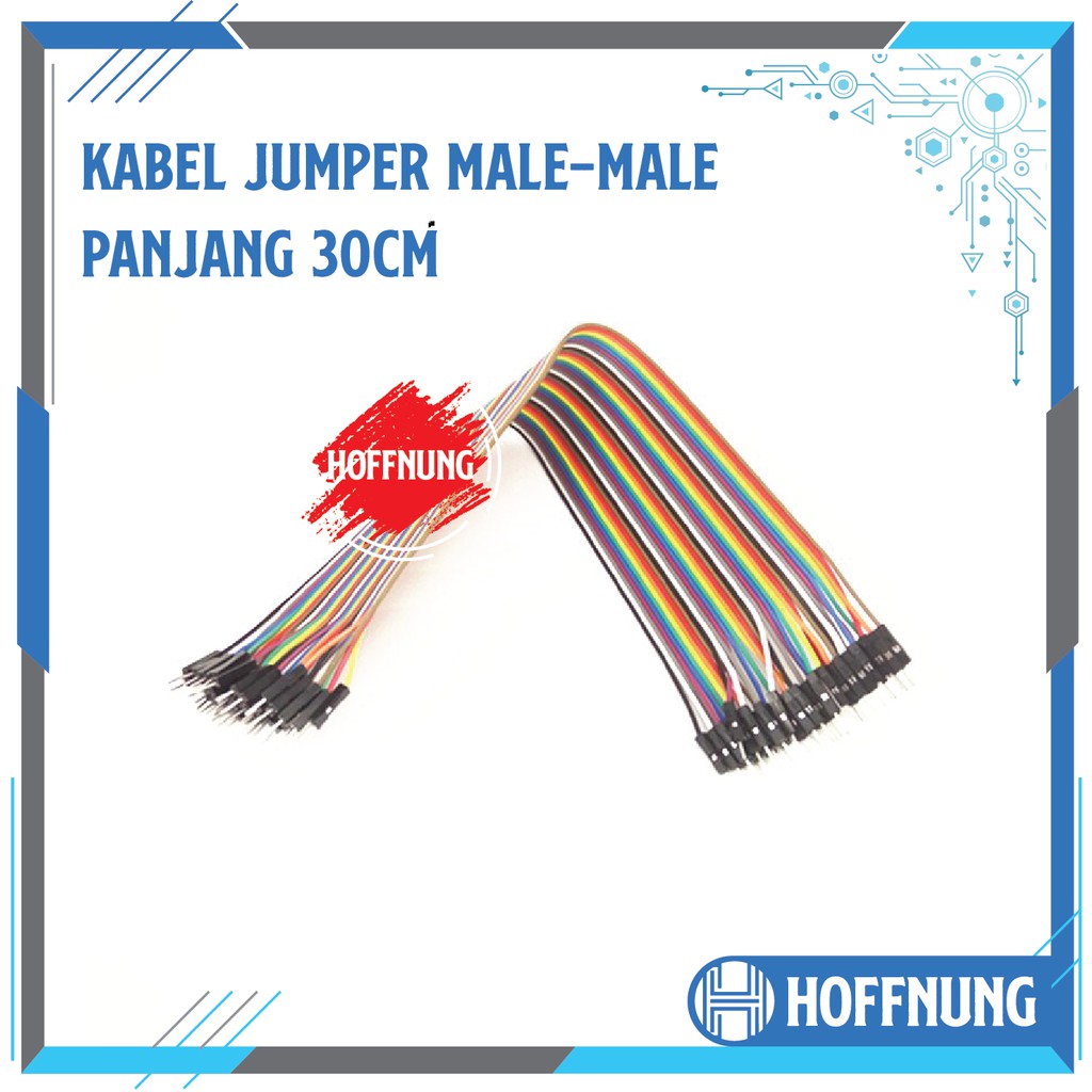 Kabel Jumper 30m Kabel Pelangi Arduino Male to Male 30cm