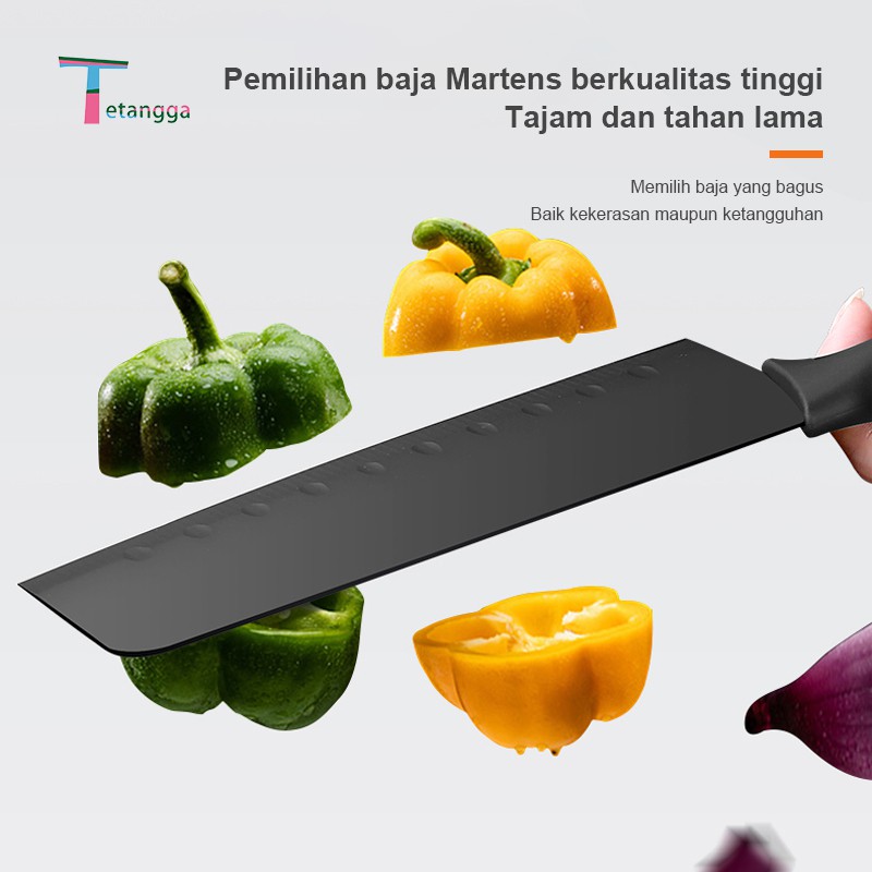 PISAU SET 7 IN 1 TALENAN /Poenscae KITCHEN KNIFE SET / Pisau Dapur Set Potong Daging Dan Buah