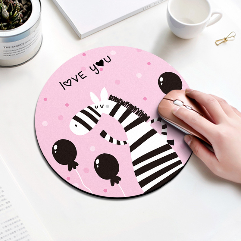 9 Styles Cartoon Computer Mouse Padding / Round  Rubber Thickening Mouse Pad / 20CM cute animal mouse pad for  xiaomi Lenovo