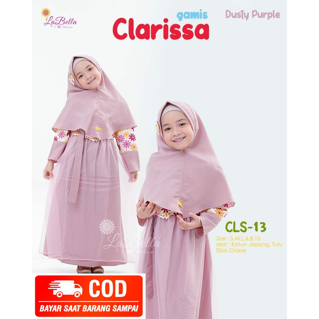 LABELLA GAMIS TUTU PESTA DRESS MUSLIM MODEL HANBOOK BAHAN KATUN JEPANG ADEM PREMIUM MOTIF BUNGA CLAR
