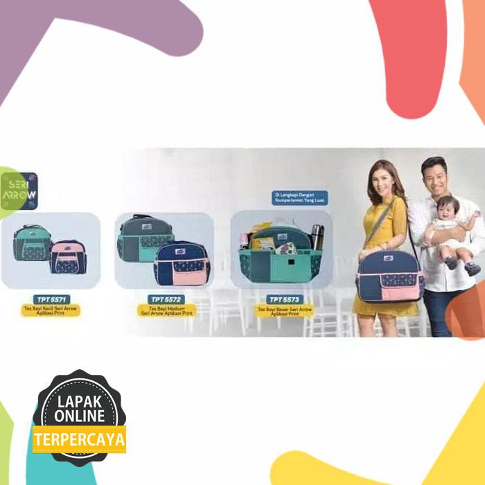 Original Snobby Baby Tas Arrow Tpt5572 Tas Baju Bayi Medium Diaper Bag Barang Original