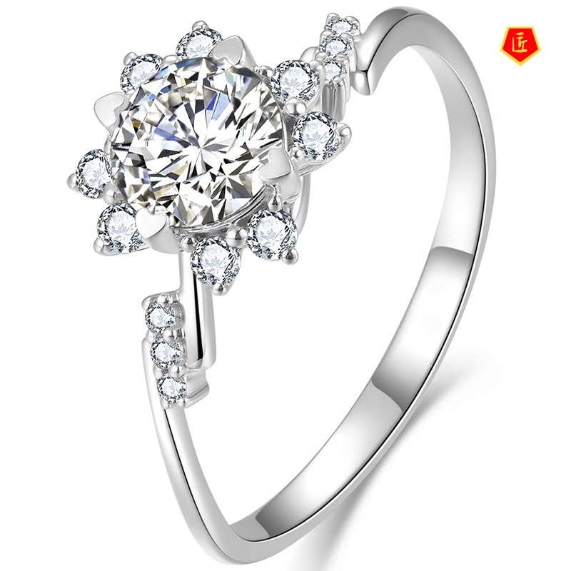 [Ready Stock]Fashion Temperament 2 Karat Moissanite Ring