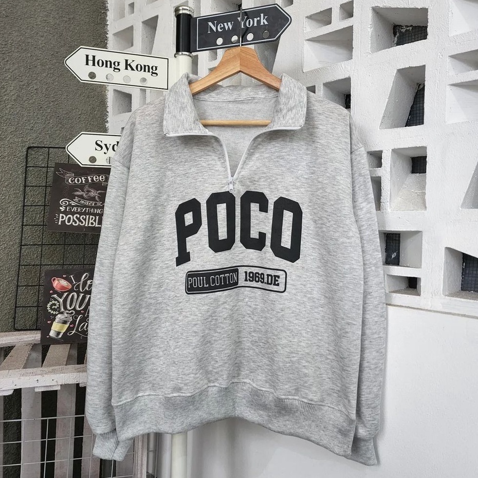 Poco Collar Sweater - Collar Sweater Wanita Kekinian