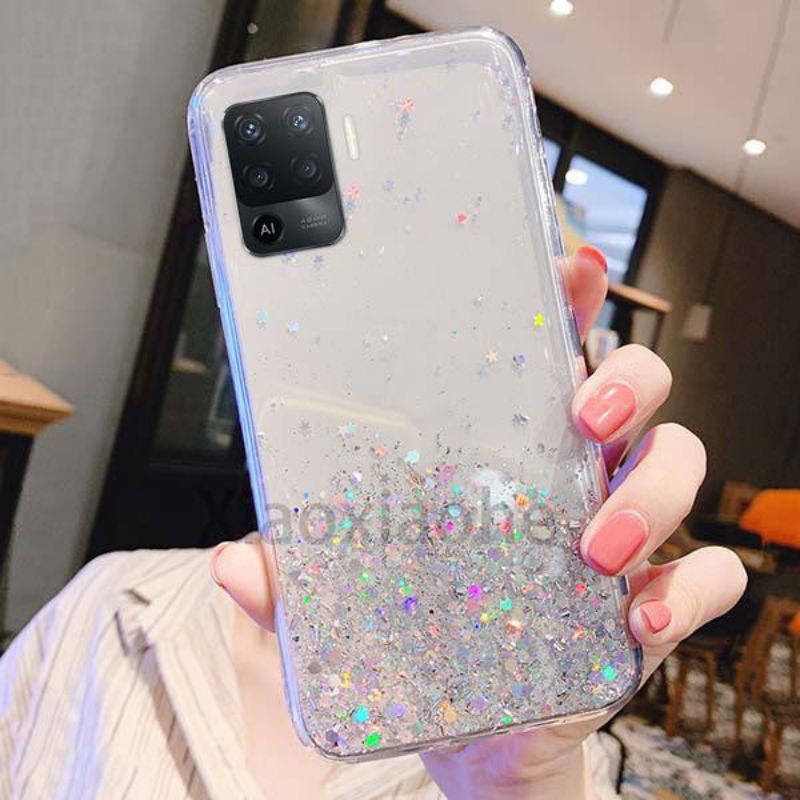 Oppo F9 Reno 4F Reno 5 5F 2021 Casing Soft Case Tpu Bahan Premium Glitter Glossy