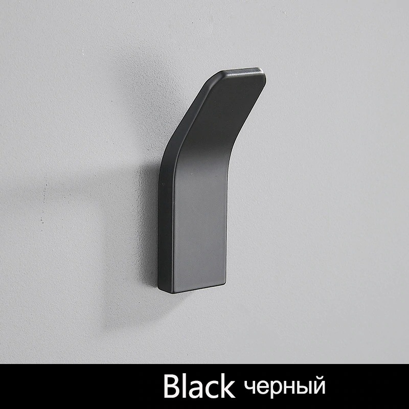 Gantungan Dinding Bathroom Wall Hook Hanger Aluminium SH015 Hitam