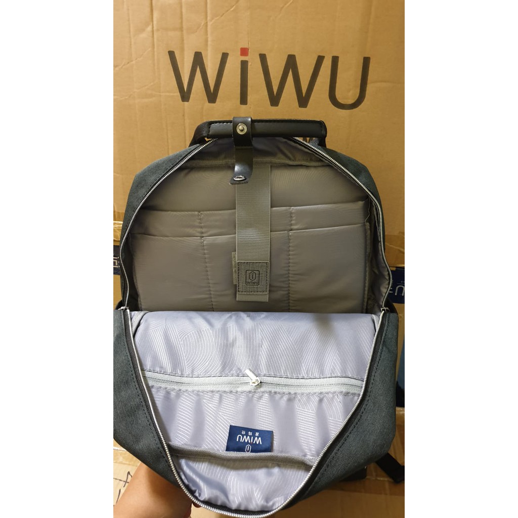 WIWU PIONEER Backpack Pro Black 15.6inc Tas Laptop Premium Multifungsi