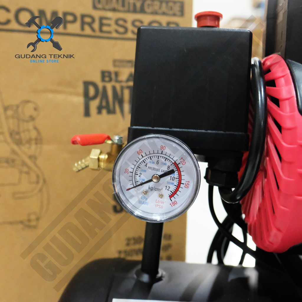 Mollar MLR-AC1515BPR Mesin Kompresor Compressor Angin 15L Silent Oilless Compressor Oilles 1HP