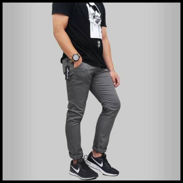 Celana Chino Pria Stretch