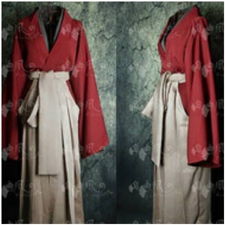 YUKATA KIMONO HAKAMA TRADISIONAL JEPANG COSPLAY KENSHIN SAMURAI X ALL SIZE COSTUME