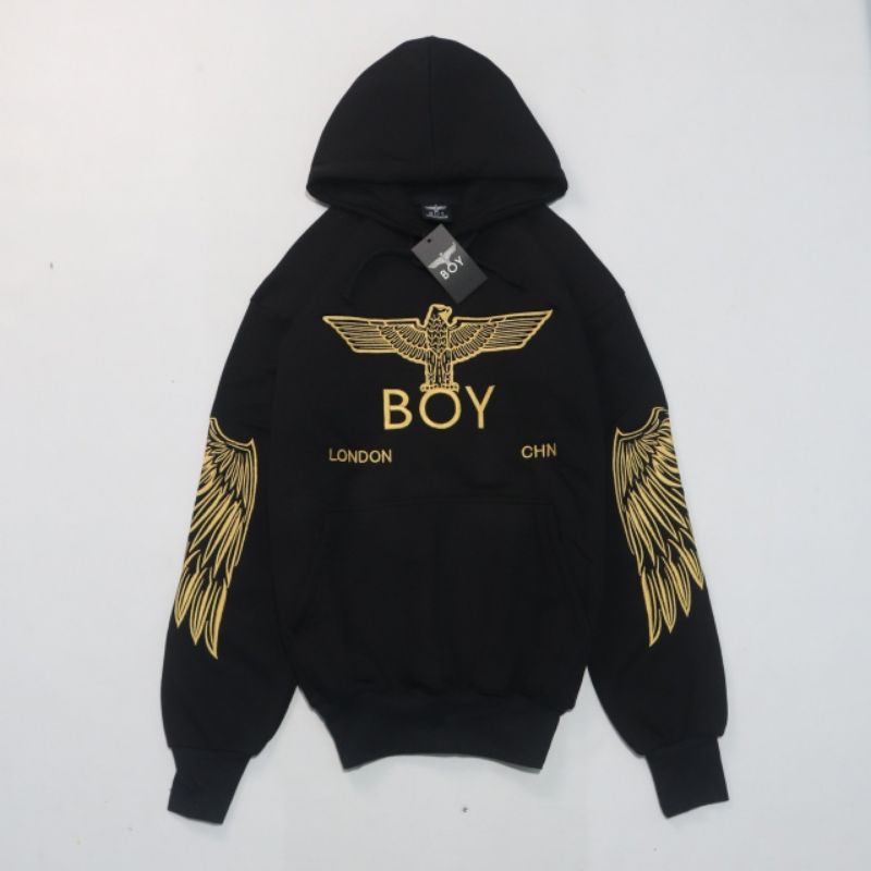 Hoodie Boy London Wings Fulltag Label Pria Wanita