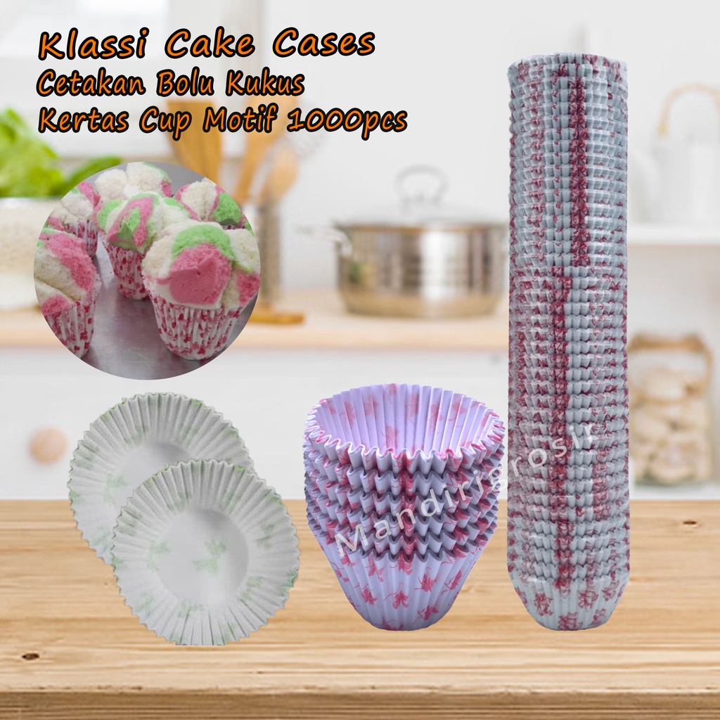 Cetakan Bolu Kukus *Klassi Cake Cases * Kertas Cup Motif * 1000pcs