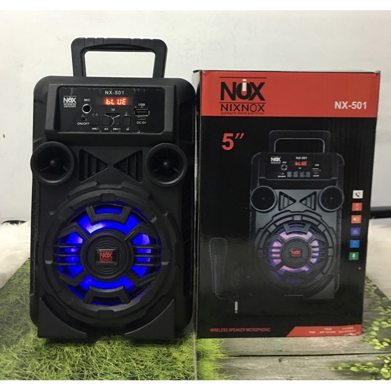 SPEAKER BLUETOOTH KARAOKE NIXNOX NX-501 SPEAKER SUPERBASS Free microphone