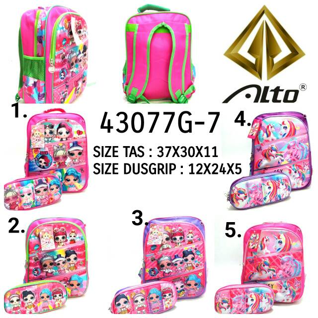 TAS SEKOLAH ANAK PEREMPUAN 1 SET ALTO 43077G-7