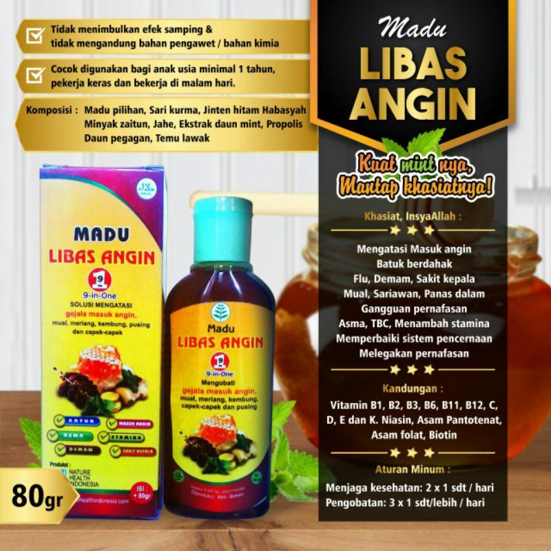 Madu Libas Angin Garansi 100% Ori