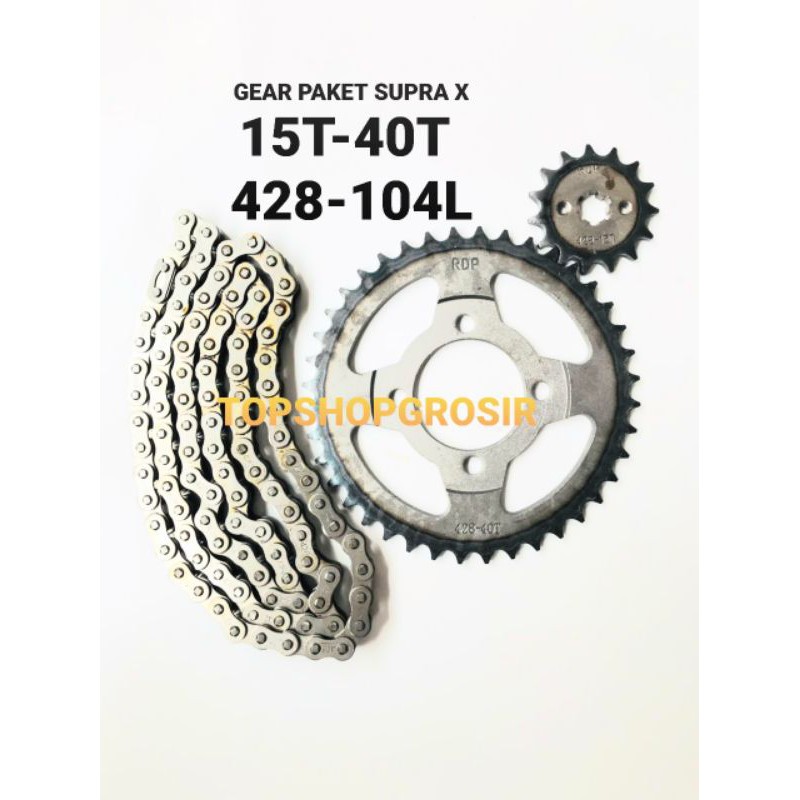 Gear Paket Gir Set Supra X Lama 428-104L 15T/40T