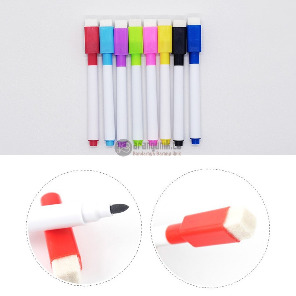 

Spidol Marker Warna dengan magnet dan penghapus untuk Whiteboard