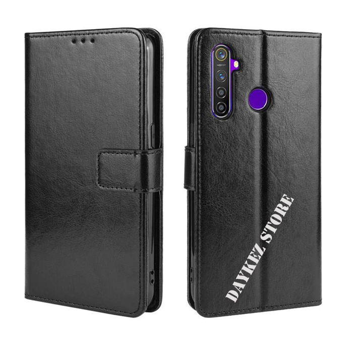 Premium Case Realme 5 Pro - Casing Realme 5 Pro Case Leather Flip Cover