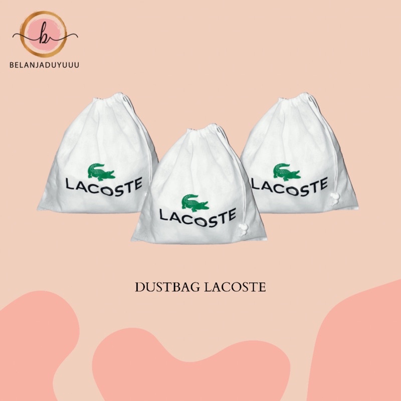 LACOSTE  DustBag Pengganti Sarung Tas Pelindung Debu Serut Dust Bag DB Branded