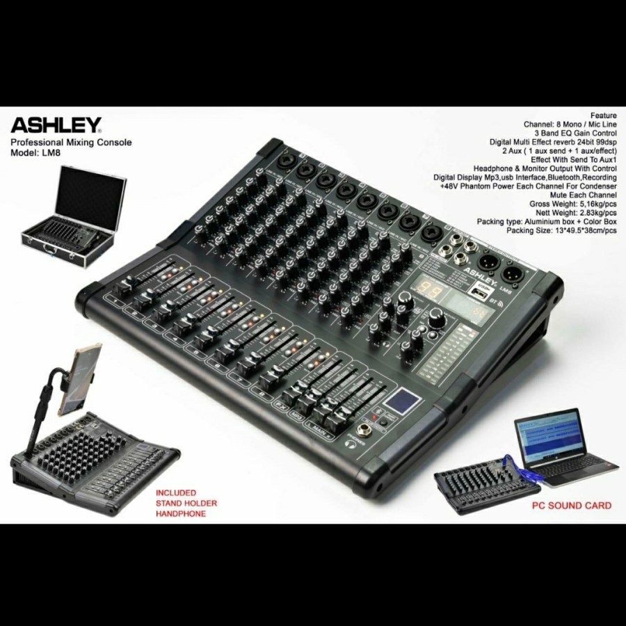 Mixer audio ashley LM8 / mixer ashley LM 8 / mixer ashley Lm8 / ashley lm8 / lm 8