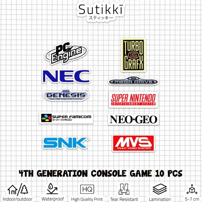 

Sticker Pack Logo 4th Generation Video Game Console Stiker Laptop sukik90 Ayo Order
