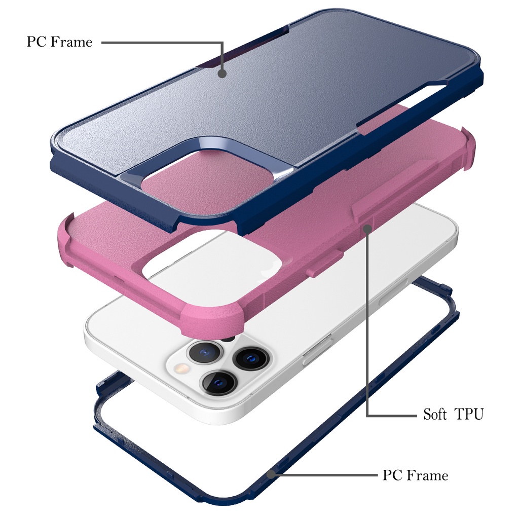 Soft Case TPU Shockproof Full Cover Proteksi 360 Anti Jatuh Untuk iPhone 14pro Max 14pro 14 Max 13 Pro Max