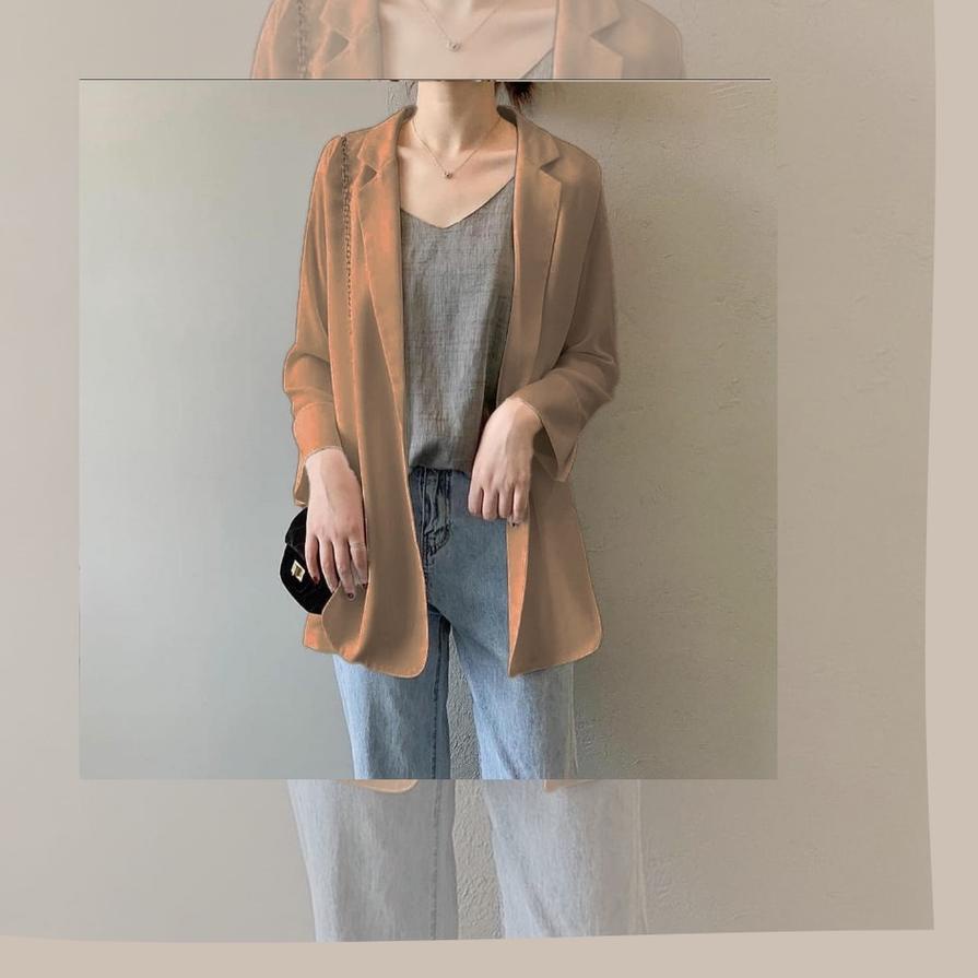 ➫ Oversize blazer wanita casual kekinian / jas wanita oversize blazer / blazer wanita oversized prem