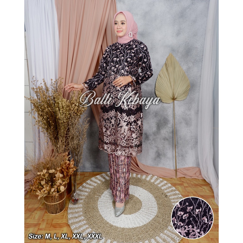 SET TUNIK TULLE BORDIR WARNA / STELAN TUNIK TULLE BORDIR WARNA